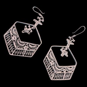 Pure Silver Earrings 92.5 Filigree
