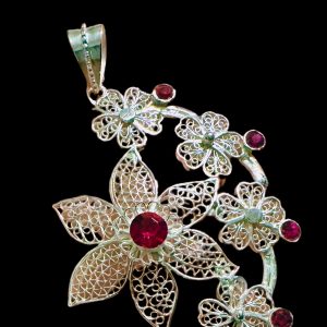 Pure Silver Pendant 92.5 Filigree