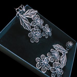 Pure Silver Earrings 92.5 Filigree