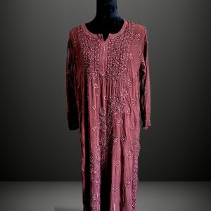 chikan kari hand embroidered kurta set