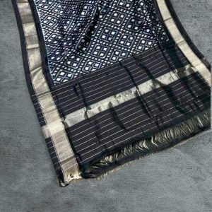 Hand weaved pure silk dupatta pochampally ikkat