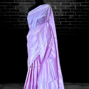purple pink Sambalpuri silk saree uniquely weaved by master weavers of Odisha with highest quality silk